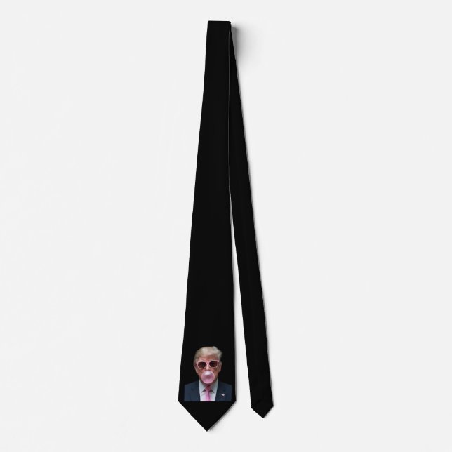 Corbata Chicle Trump Rosa Divertido Presidente de EE. UU. (Anverso)