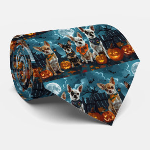 Corbata Chihuahua Halloween Spooky