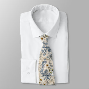 Corbata Chinoiserie Libélulas y Margaritas
