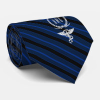 Chiropractico Profesional Monograma Blue Faux Gold