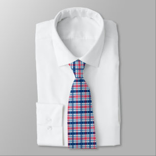 Corbata chispa azul blanco rojo fresco patriótico