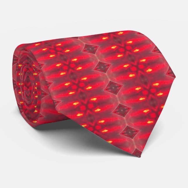 Corbata Chispas Rojas Empatan (Enrollado)
