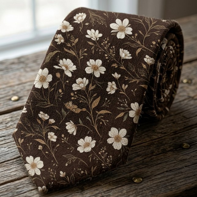 Corbata Chocolate Brown Wildflower  (Subido por el creador)