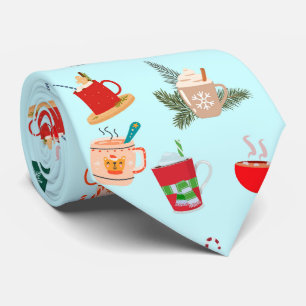 Corbata Chocolate caliente festivo de latte de invierno ac