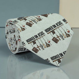 Corbata Christian Hooked on Jesus Custom Necktie