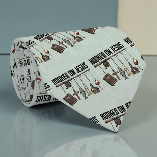 Corbata Christian Hooked on Jesus Custom Necktie (Subido por el creador)