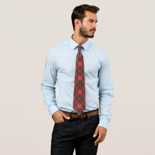 Corbata Christmas red tartan plaid