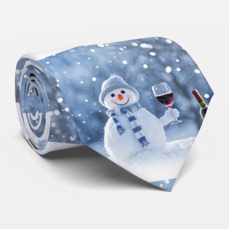 Corbata Christmas Snowman Wine Holiday Cute