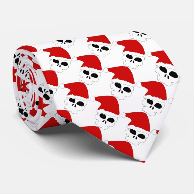 Corbata Christmas Tie/Santa Skulls (Enrollado)