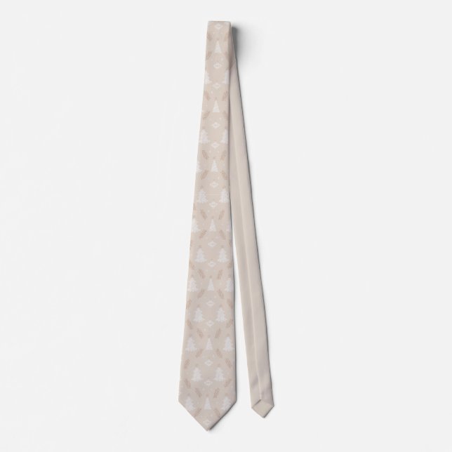 Corbata "Christmas Tree Subtle Blush Tone on Tone" (Anverso)