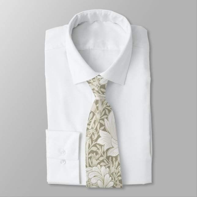 Corbata Chrysanthemum Ivory, William Morris (Atado)
