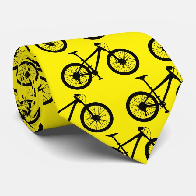 Corbata Ciclismo en bicicleta con patentamiento amarillo (Enrollado)