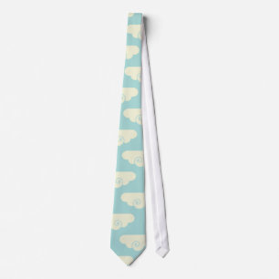 Corbata Cielo azul de las nubes felices