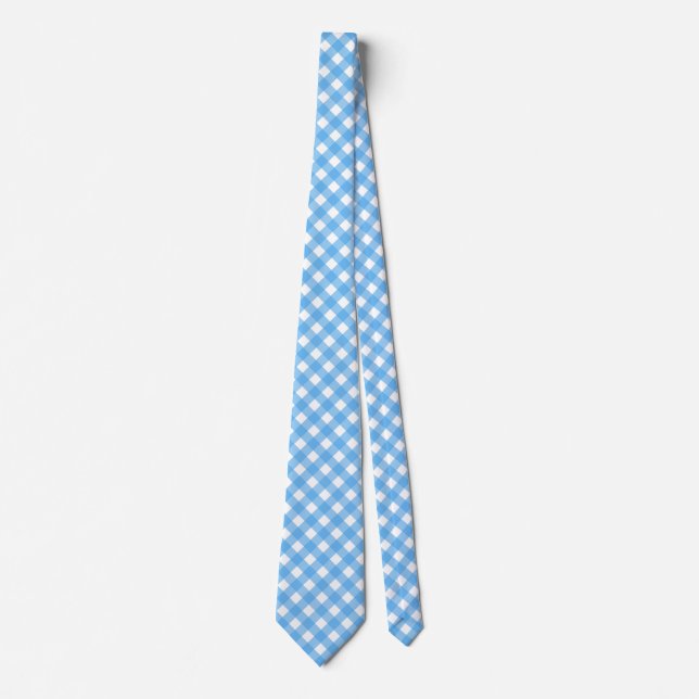 Corbata Cielo azul gingham (Anverso)