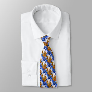 Corbata Cielo Azul Y Nubes Resumen Patrón De Arte