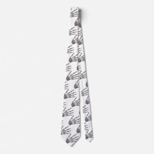 Corbata Ciencia de anatomía humana vintage, manos de esque