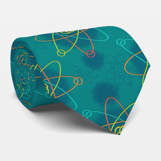 Corbata Ciencia de estructura atómica de línea (Enrollado)
