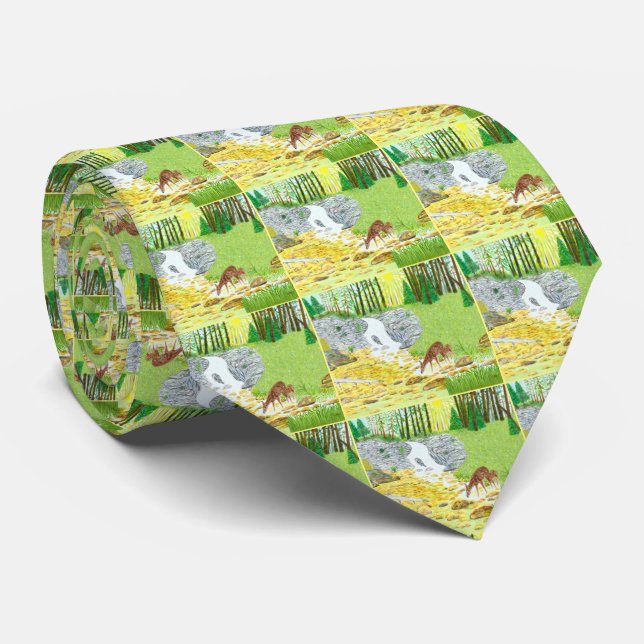 Corbata Cierva y cervatillo (Enrollado)