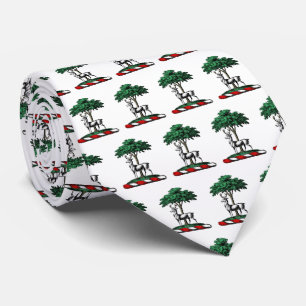 Corbata Ciervo Venado junto a un Árbol Emblema del Blasón