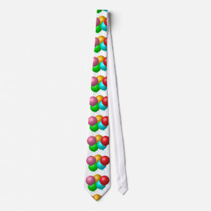 Corbata Cinco globos del cumpleaños