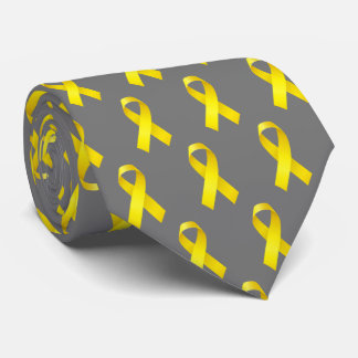 Corbata Cinta amarilla para la sensibilización sobre el cá