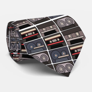 Corbata Cinta de Casete Retro