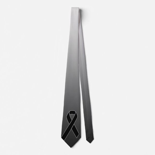 Corbata Cinta de conciencia negra + tu mensaje (Anverso)