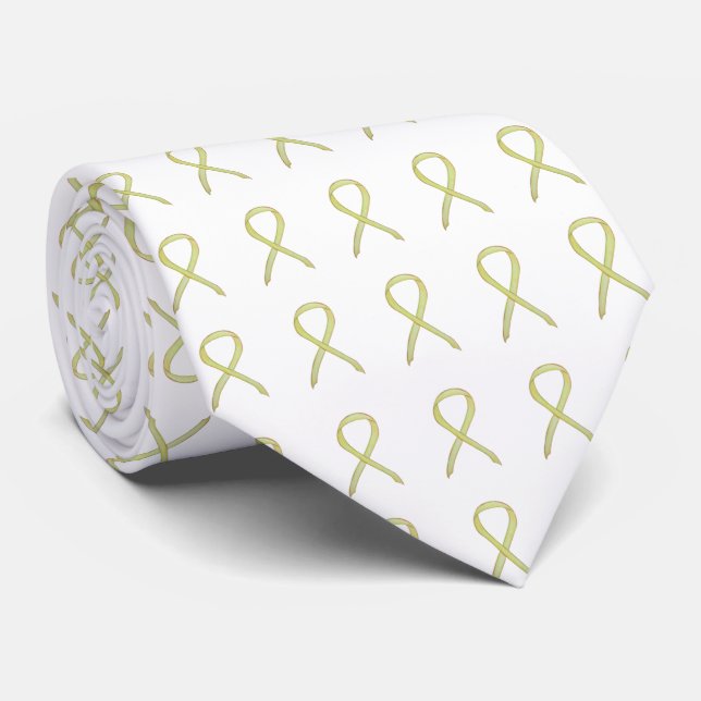 Corbata Cinta de la conciencia amarilla de la ropa de arte (Enrollado)