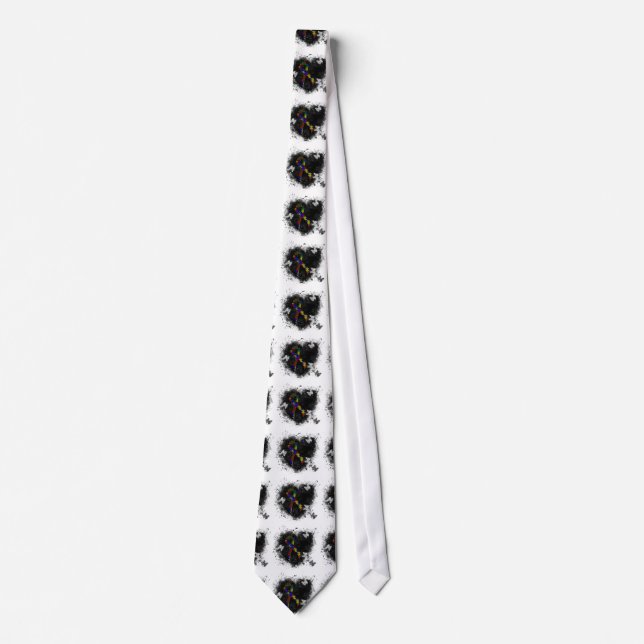 Corbata Cinta de rompecabezas Corazón de Grunge (Anverso)