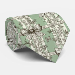 Corbata Cinta de Toile Verde Vintage