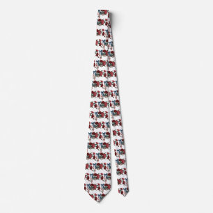 Corbata Cinta patriótica vintage y flores