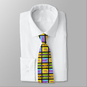 Corbata Cintas de casete Retro Pop Art de los 80