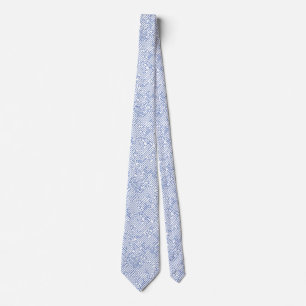 Corbata Circulación - Azul marino sobre blanco