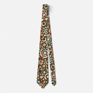 Corbata Círculo / Anillos - Puntos de colores + tu fondo e