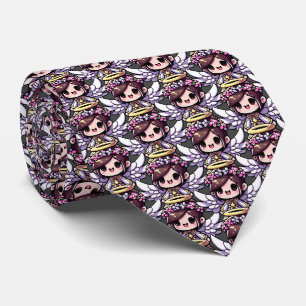 Corbata Círculo etéreo angélico - ángel, halo, flores