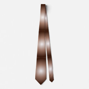 Corbata Círculo geométrico 3D Círculo oscuro Mocha marrón