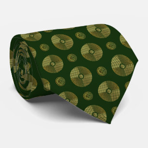 Corbata Círculos Art Decó de Oro Moderno