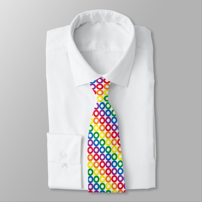 Corbata Círculos del arco iris (Atado)