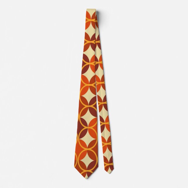 Corbata Círculos en círculos - Marrón y Beige (Anverso)