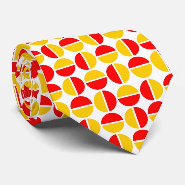 Corbata Círculos giratorios - rojo y ámbar (Enrollado)
