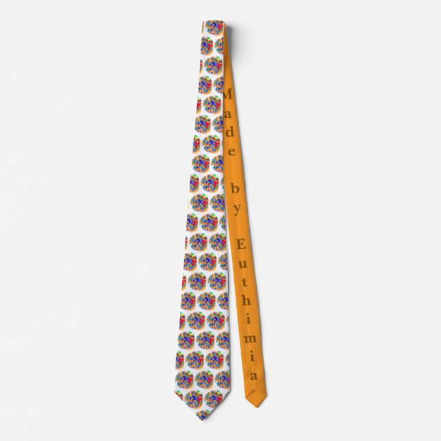 Corbata Círculos naranjas (Anverso)