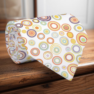 Corbata Círculos otoñales retro