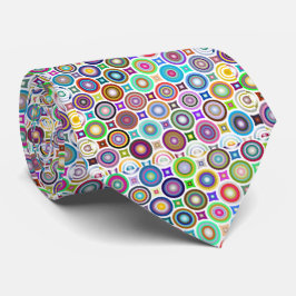 Corbata Círculos prismáticos abstractos