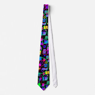 Corbata Círculos y cuadrados