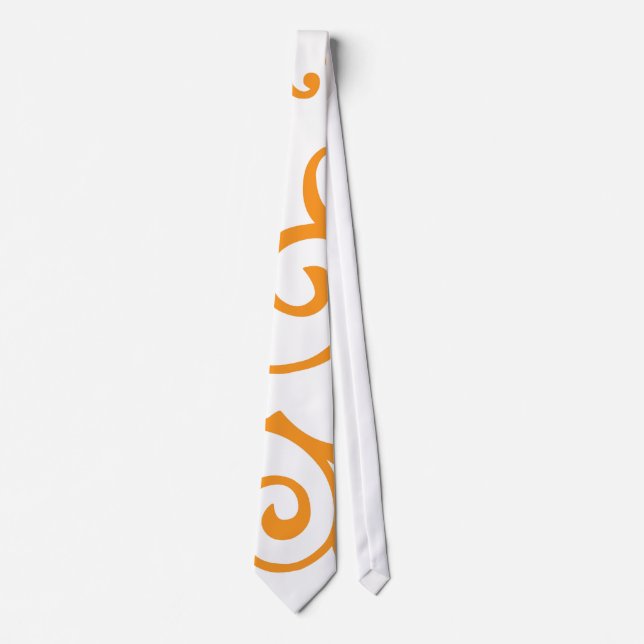 Corbata Cirrus Ivory (Naranja) (Anverso)