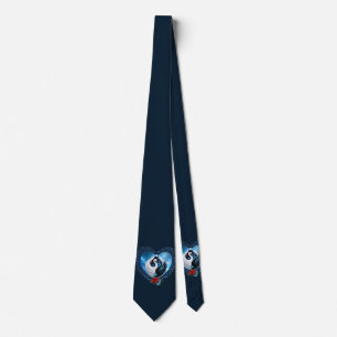 Corbata cisne negro y cisne blanco