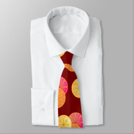 Corbata Citrus Sangria Tejido Gráfico De Cuello