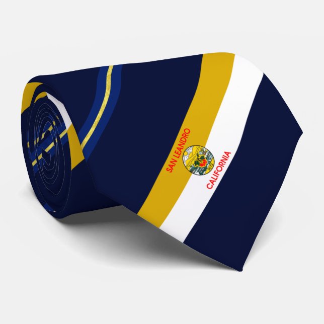 Corbata Ciudad de San Leandro (California) (Enrollado)