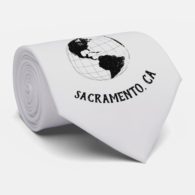 Corbata Ciudad Estado Código Postal Mapa Mundial (Enrollado)