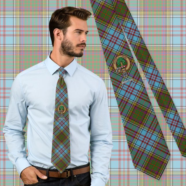 Corbata Clan Anderson Escudo sobre Tartán (Subido por el creador)